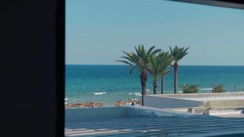Beach resort on Mediterranean sea video
