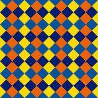 blue, yellow, orange, lattice-contiguous checkered background vector