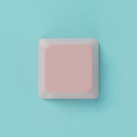 Blue and pink color keyboard input button on background. Abstract object and technology concept. 3D illustration rendering photo