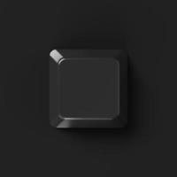 Black color keyboard input button on background. Abstract object and technology concept. 3D illustration rendering photo