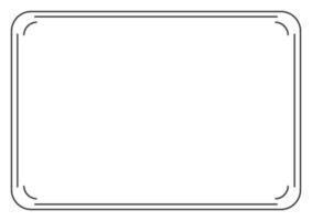Frame and border isolated vector. Black outline on white bakcground template. vector