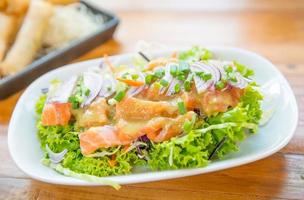 fresh salmon salad photo