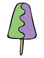 Vector hand drawn ice cream illustration. Cute dessert clipart. For print, web, design, decor, logo.