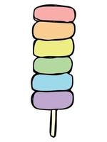 Vector hand drawn ice cream illustration. Cute dessert clipart. For print, web, design, decor, logo.