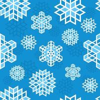 Christmas snowflake pattern colorful background. Seamless repeating pattern. vector