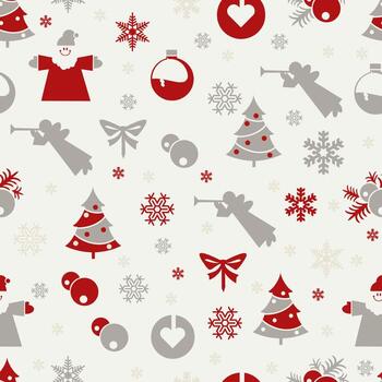 New Year Christmas seamless colorful background. Seamless repeating pattern. vector
