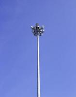 Highway spotlight or floodlight with nice blue sky background photo