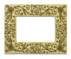 Frames are made with fabrics. isolated on white photo