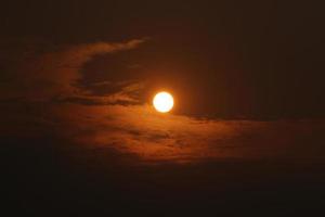 Sunset and cloud background, twilight time. photo