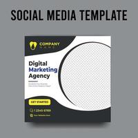 social media post template collection and web internet ads design vector