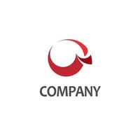 Two red crescent shape logo vector