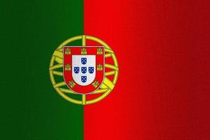 Flag of Portugal on stone photo