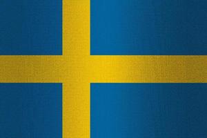 Flag of Sweden on stone photo