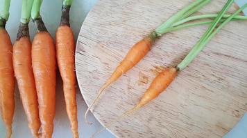 The baby carrot on the chopping block. photo