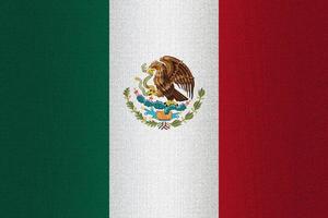 Flag of Mexico on stone photo