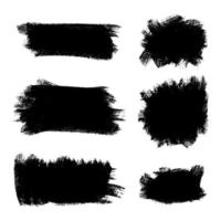 Collection of vector brush hand drawn graphic element. Set of vector brush strokes isolated on white background. vector illustration.
