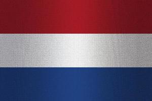 Flag of Netherland on stone photo