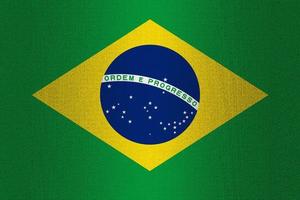 Flag of Brazil on stone photo