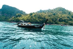 Boat trips on the seas and islands,Travel on a long-tail boat photo