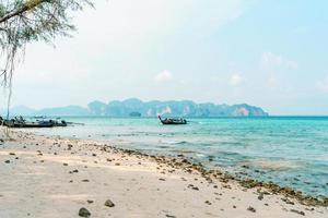 beach on a tropical island in the afternoon photo