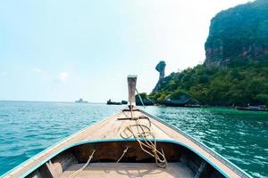 Boat trips on the seas and islands,Travel on a long-tail boat photo