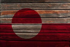 Flag of Greenland on wood photo