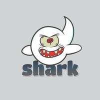 shark illustration vector in cartoon style