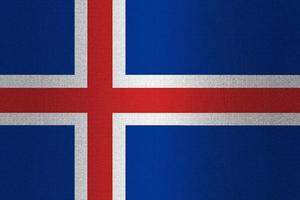 bandera de islandia en piedra foto