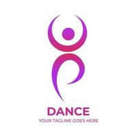 logo templates, illustrations, symbols and icons with abstract shapes of dancing people. vector
