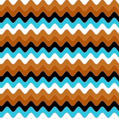 repeating multicolored chevron waves vector seamless pattern