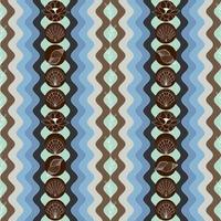 summer background with seashells lotus flowers and twigs on the background of beach waves vector seamless pattern