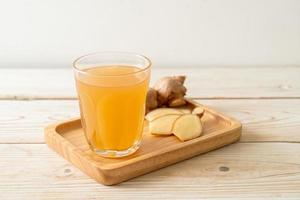 fresh and hot ginger juice glass photo