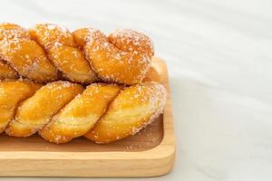 sugar doughnut in spiral shape photo