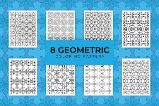 Coloring geometric pattern vector