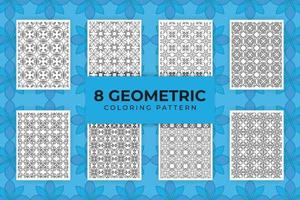 página de patrones geométricos textiles vector