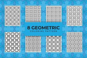 página de patrones geométricos textiles vector