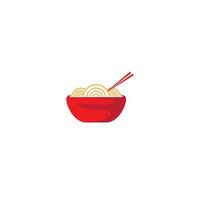 fideos ramen japonés icono logotipo vector símbolo ilustración diseño