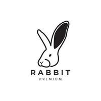 cabeza de conejo con diseño de ilustración de símbolo de icono de vector de logotipo de estilo de línea