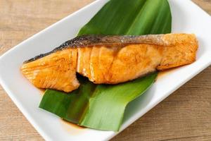 Grilled Salmon Steak with Soy Sauce photo