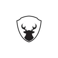 DEER HEAD SHIELD LOGO VECTOR SYMBOL ICON ILLUSTRATION MODERN DESIGN