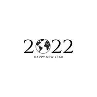 happy new year 2022 logo template vector icon symbol illustration design