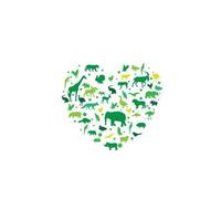 zoo  animal  pet  love  logo  vector  symbol  icon  illustration  design