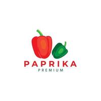 fresh paprika logo design for restaurant and food  vector icon symbol illustration