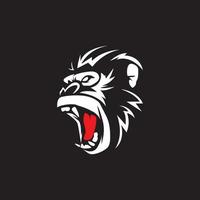 gorila cara cabeza silueta mono logo vector símbolo icono ilustración diseño