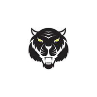 TIGER HEAD MASCOT ICON LOGO VECTOR SYMBOL ILLUSTRATION SILHOUETTE DESIGN