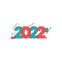 happy new year 2022 typography logo vector illustration background text design