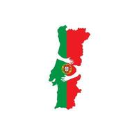 ilustración de diseño de icono de vector de plantilla de logotipo de día de la independencia de portugal