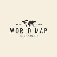 world map minimalist logo template vector icon design illustration