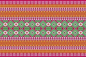 Seamless geometric ethnic asian oriental and tradition pattern design for texture and background. Silk and fabric pattern decoration for carpet, clothing, wrapping and wallpaper vector