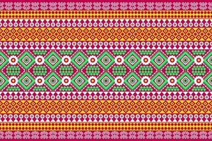 Seamless geometric ethnic asian oriental and tradition pattern design for texture and background. Silk and fabric pattern decoration for carpet, clothing, wrapping and wallpaper vector